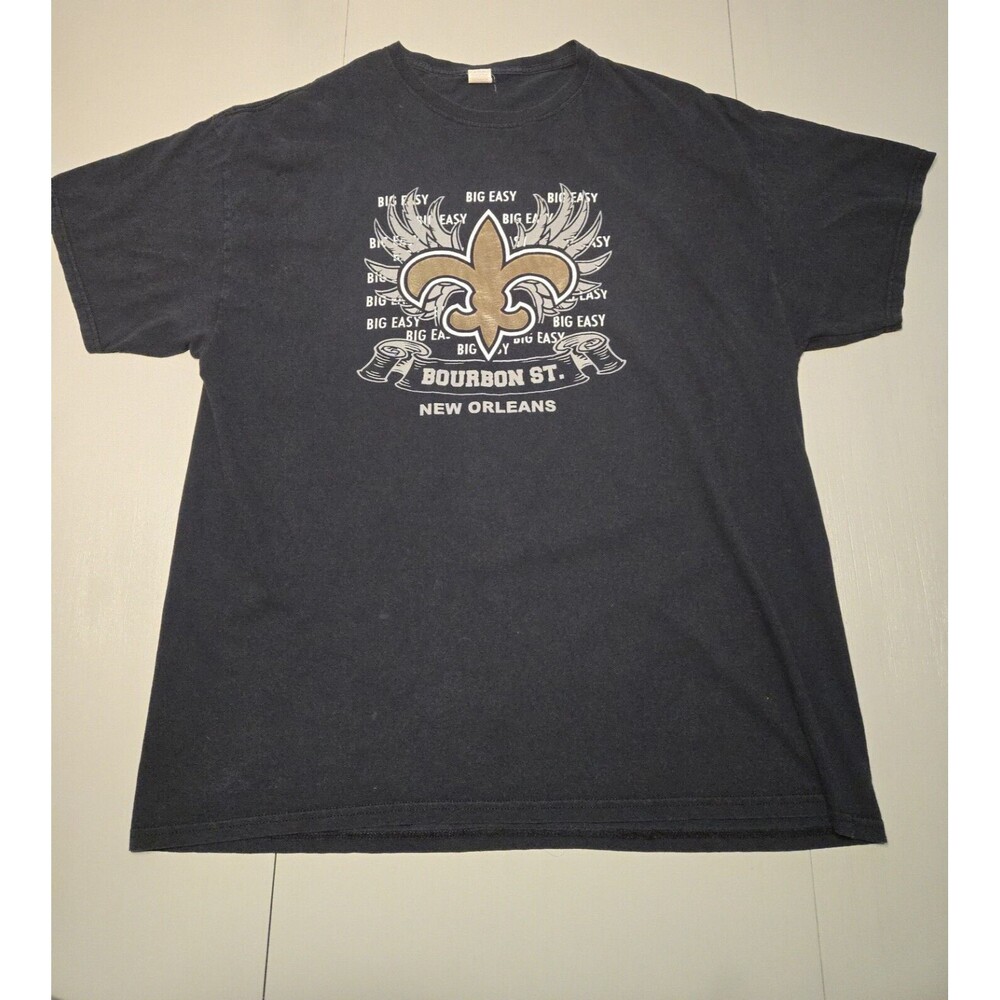 Alstyle Apparel Men's Size L Black Who Dat Nation New Orleans T-shirt Tee